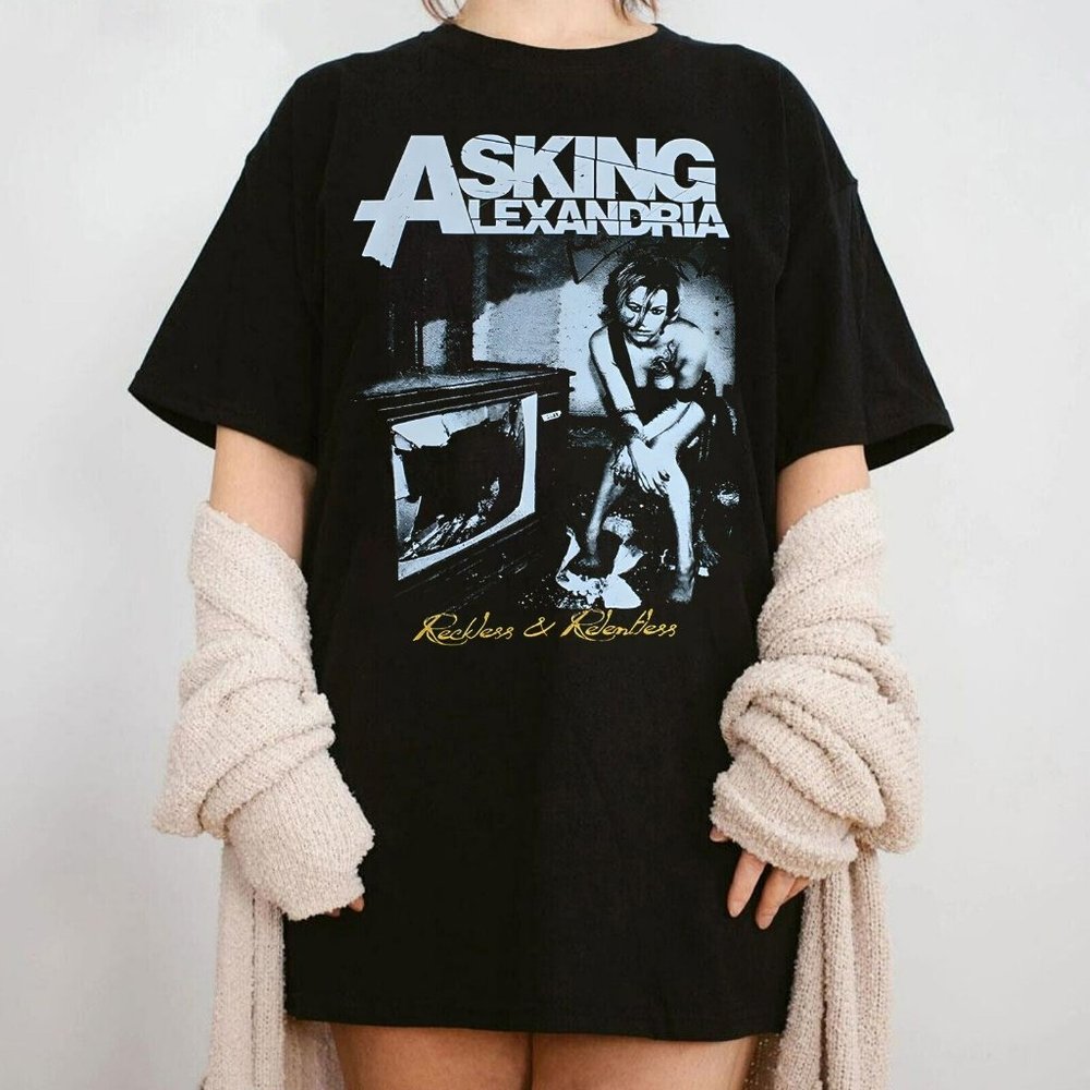Asking Alexandria Tour Cotton Black All Size Tee Tt104